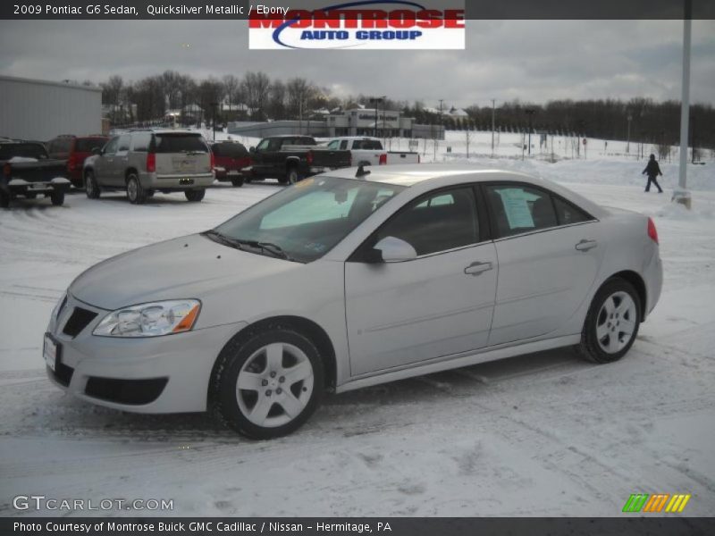 Quicksilver Metallic / Ebony 2009 Pontiac G6 Sedan