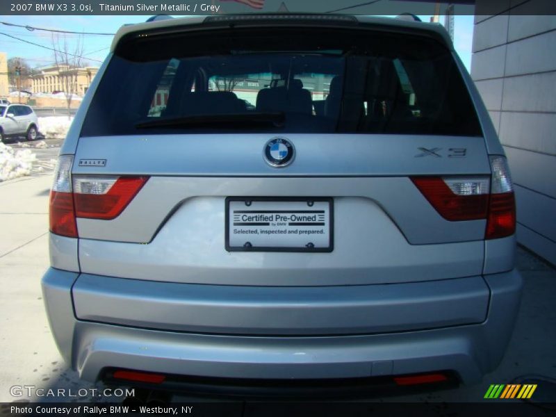 Titanium Silver Metallic / Grey 2007 BMW X3 3.0si