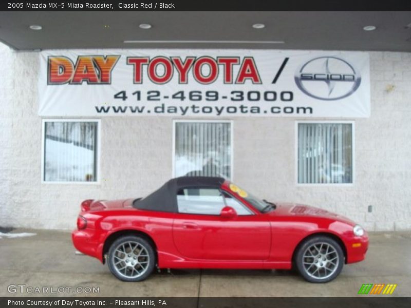 Classic Red / Black 2005 Mazda MX-5 Miata Roadster