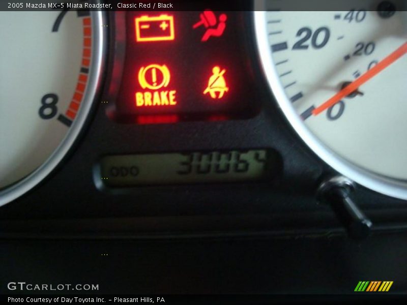 Classic Red / Black 2005 Mazda MX-5 Miata Roadster