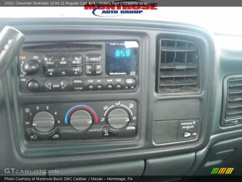 Victory Red / Graphite Gray 2002 Chevrolet Silverado 1500 LS Regular Cab 4x4