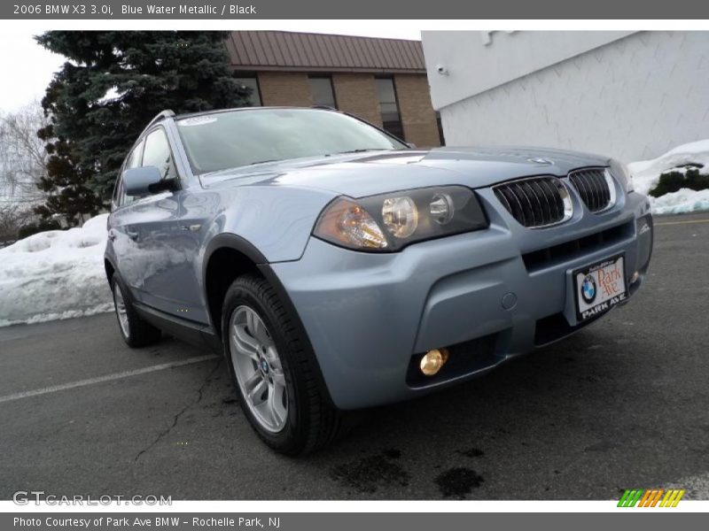 Blue Water Metallic / Black 2006 BMW X3 3.0i