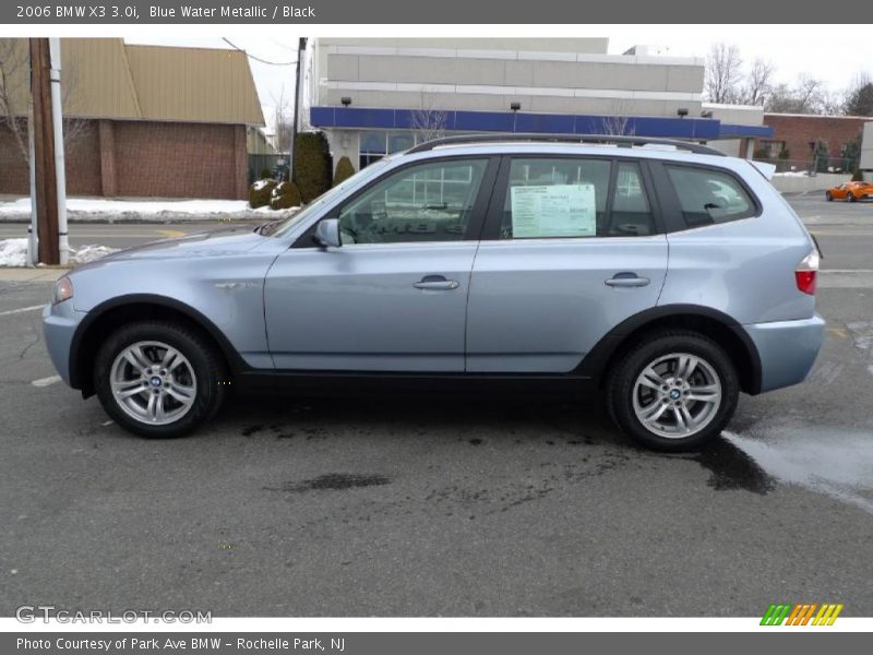 Blue Water Metallic / Black 2006 BMW X3 3.0i