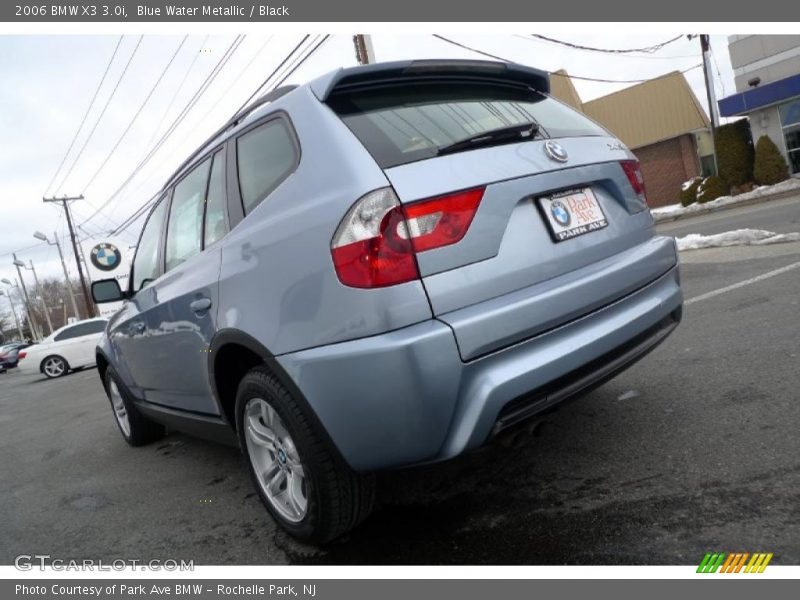 Blue Water Metallic / Black 2006 BMW X3 3.0i