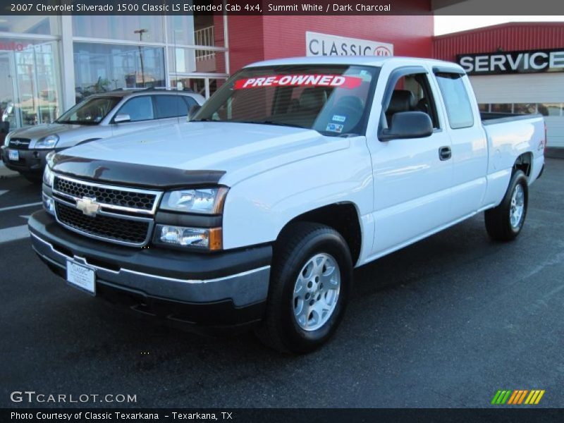 Summit White / Dark Charcoal 2007 Chevrolet Silverado 1500 Classic LS Extended Cab 4x4