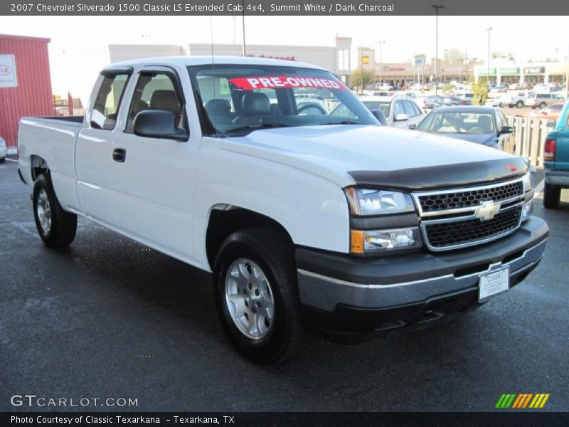 Summit White / Dark Charcoal 2007 Chevrolet Silverado 1500 Classic LS Extended Cab 4x4