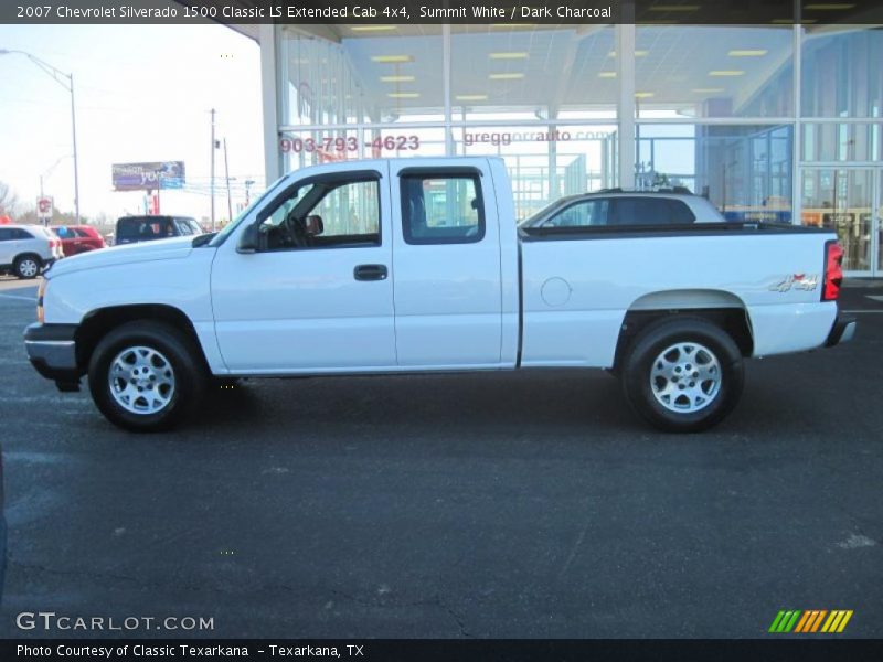 Summit White / Dark Charcoal 2007 Chevrolet Silverado 1500 Classic LS Extended Cab 4x4