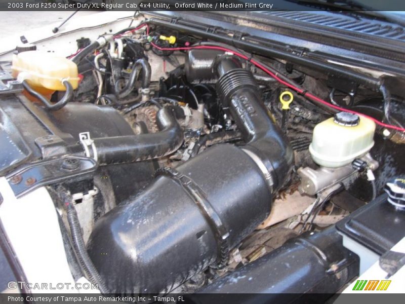Oxford White / Medium Flint Grey 2003 Ford F250 Super Duty XL Regular Cab 4x4 Utility