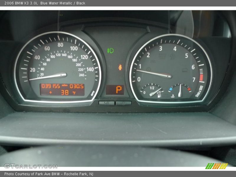 Blue Water Metallic / Black 2006 BMW X3 3.0i