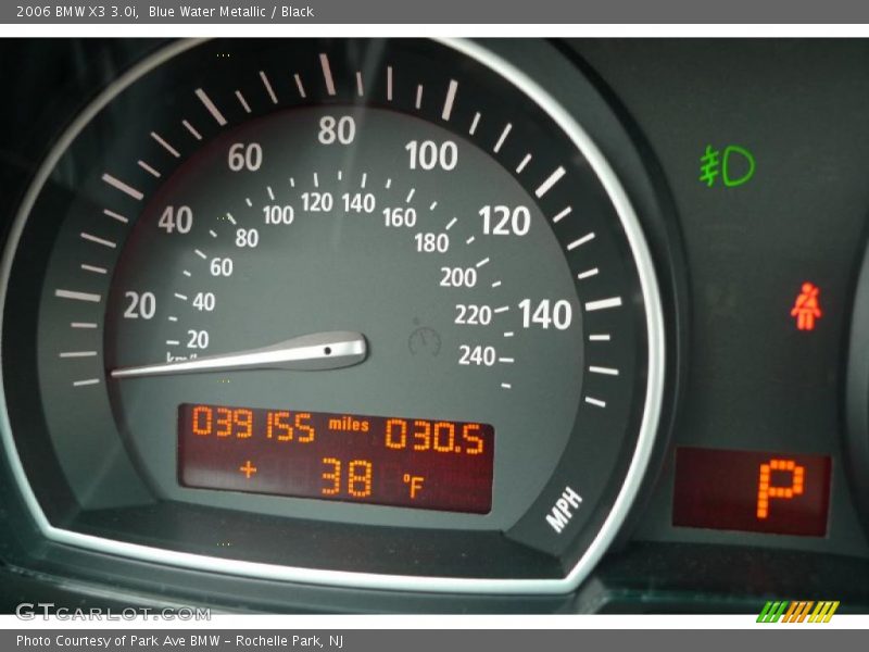 Blue Water Metallic / Black 2006 BMW X3 3.0i