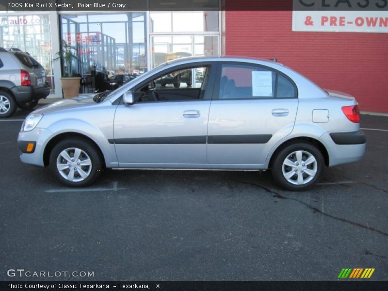 Polar Blue / Gray 2009 Kia Rio LX Sedan