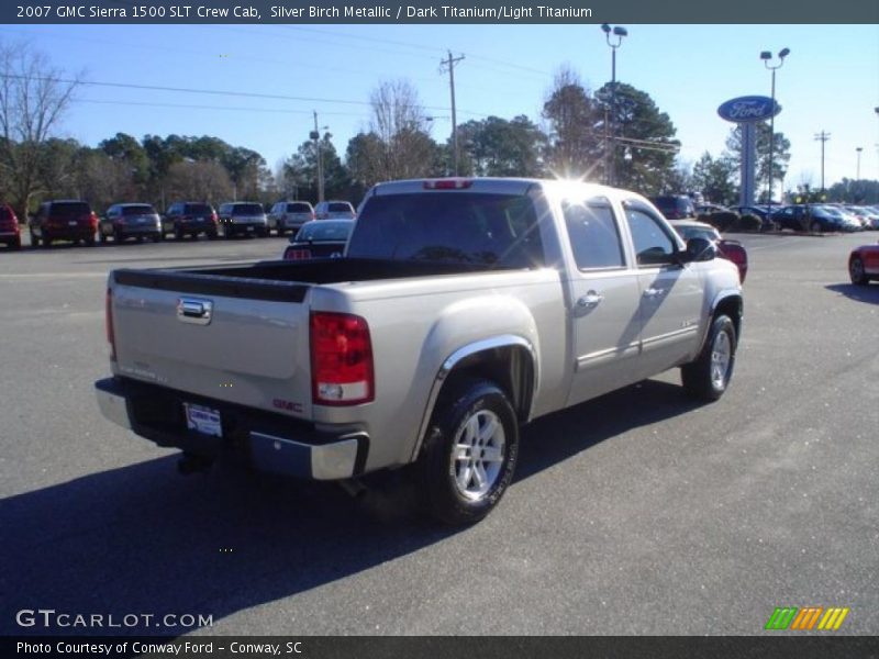 Silver Birch Metallic / Dark Titanium/Light Titanium 2007 GMC Sierra 1500 SLT Crew Cab