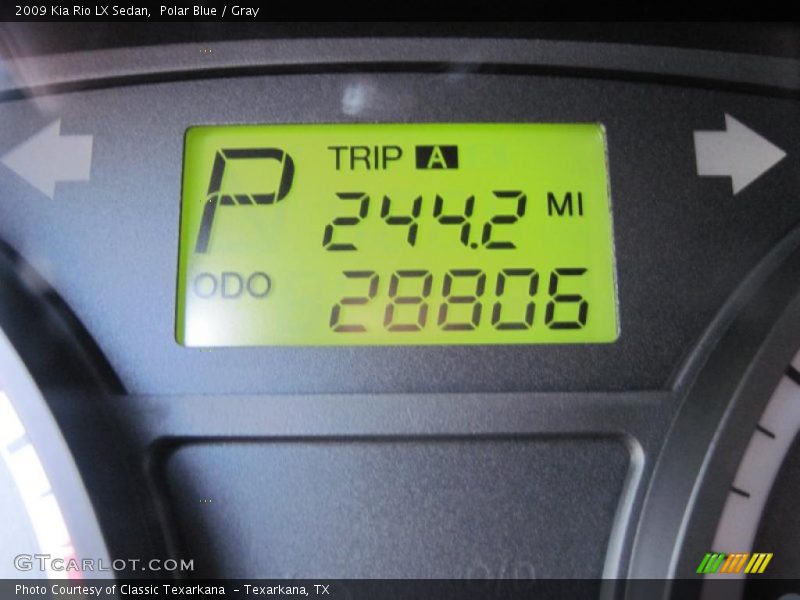 Polar Blue / Gray 2009 Kia Rio LX Sedan