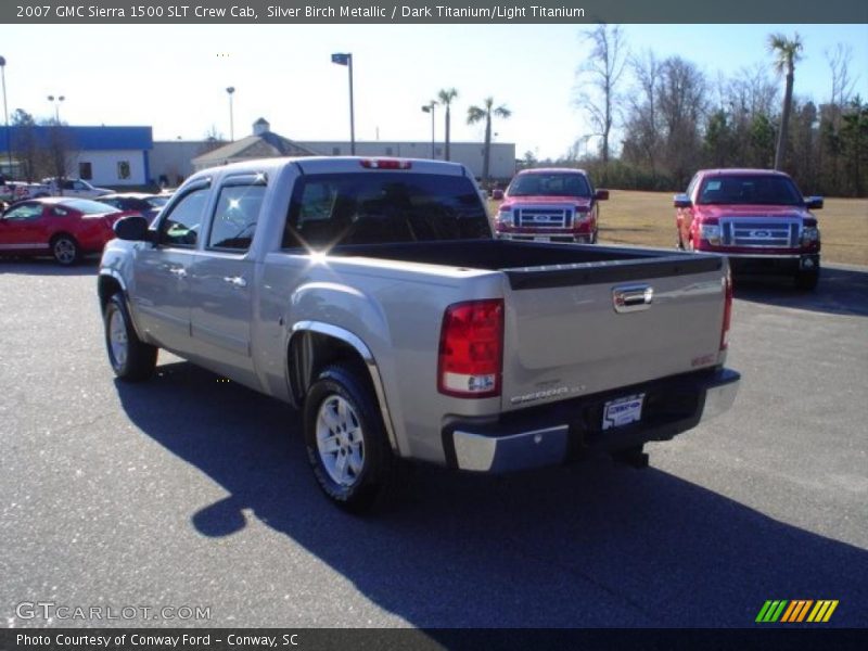 Silver Birch Metallic / Dark Titanium/Light Titanium 2007 GMC Sierra 1500 SLT Crew Cab