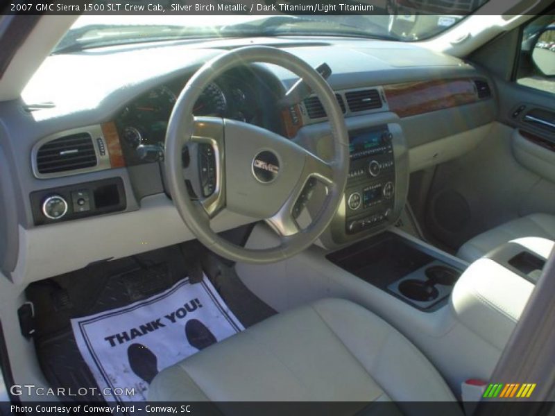 Silver Birch Metallic / Dark Titanium/Light Titanium 2007 GMC Sierra 1500 SLT Crew Cab