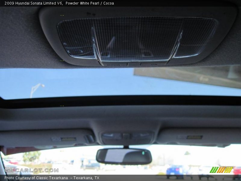 Powder White Pearl / Cocoa 2009 Hyundai Sonata Limited V6