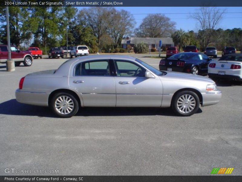 Silver Birch Metallic / Shale/Dove 2004 Lincoln Town Car Signature