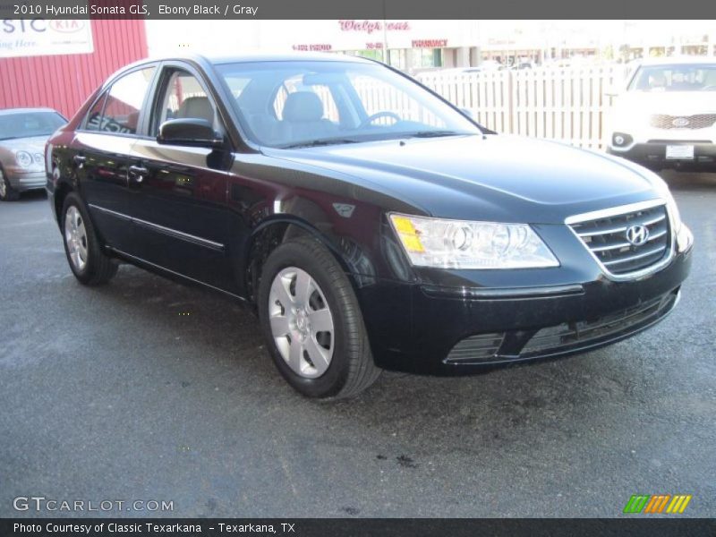 Ebony Black / Gray 2010 Hyundai Sonata GLS