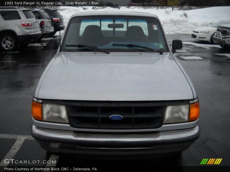 Silver Metallic / Blue 1993 Ford Ranger XL Regular Cab