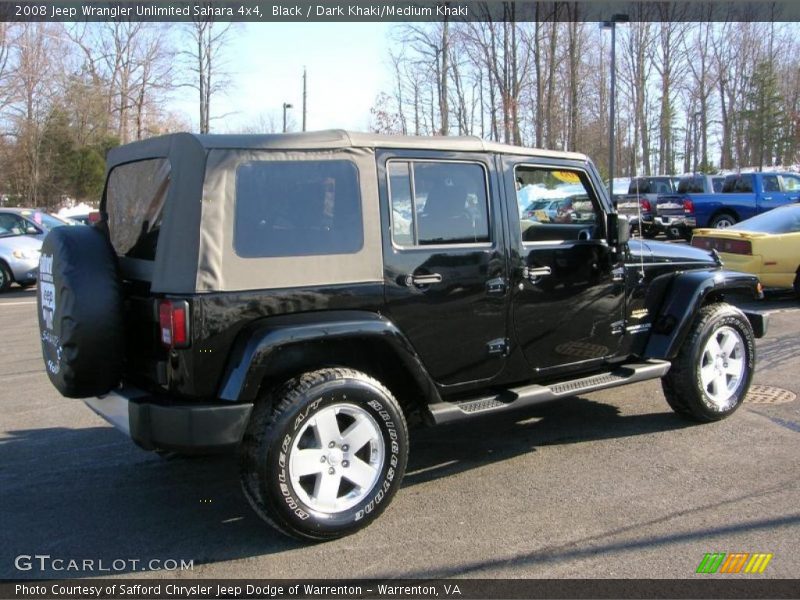 Black / Dark Khaki/Medium Khaki 2008 Jeep Wrangler Unlimited Sahara 4x4