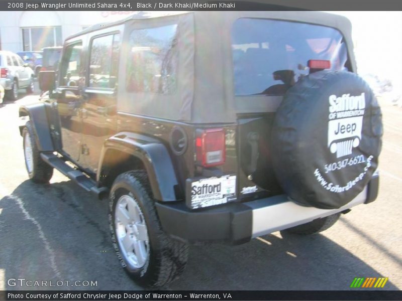 Black / Dark Khaki/Medium Khaki 2008 Jeep Wrangler Unlimited Sahara 4x4