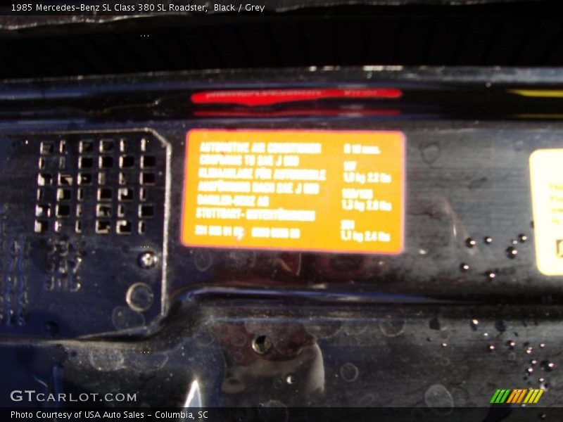 Black / Grey 1985 Mercedes-Benz SL Class 380 SL Roadster