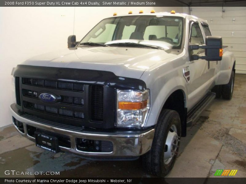Silver Metallic / Medium Stone 2008 Ford F350 Super Duty XL Crew Cab 4x4 Dually