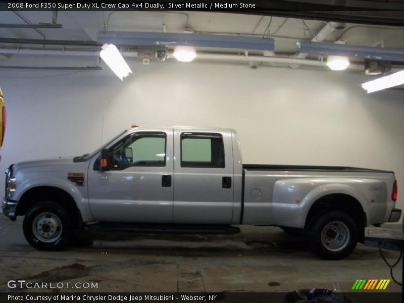 Silver Metallic / Medium Stone 2008 Ford F350 Super Duty XL Crew Cab 4x4 Dually