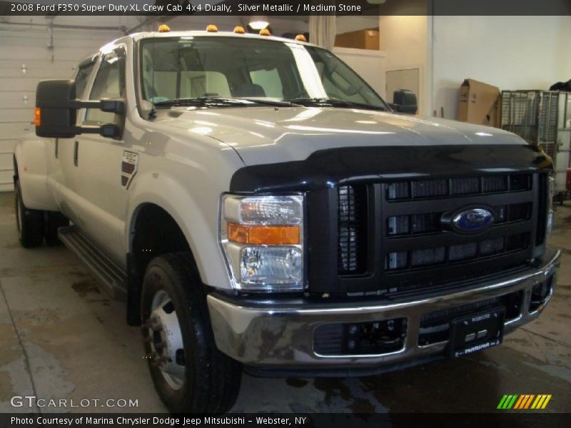 Silver Metallic / Medium Stone 2008 Ford F350 Super Duty XL Crew Cab 4x4 Dually