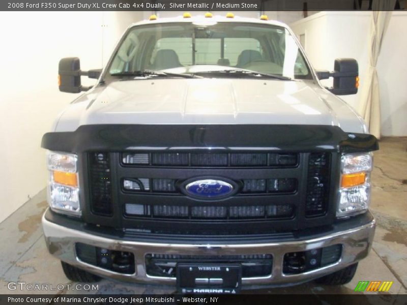 Silver Metallic / Medium Stone 2008 Ford F350 Super Duty XL Crew Cab 4x4 Dually