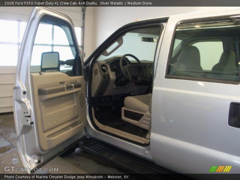 Silver Metallic / Medium Stone 2008 Ford F350 Super Duty XL Crew Cab 4x4 Dually