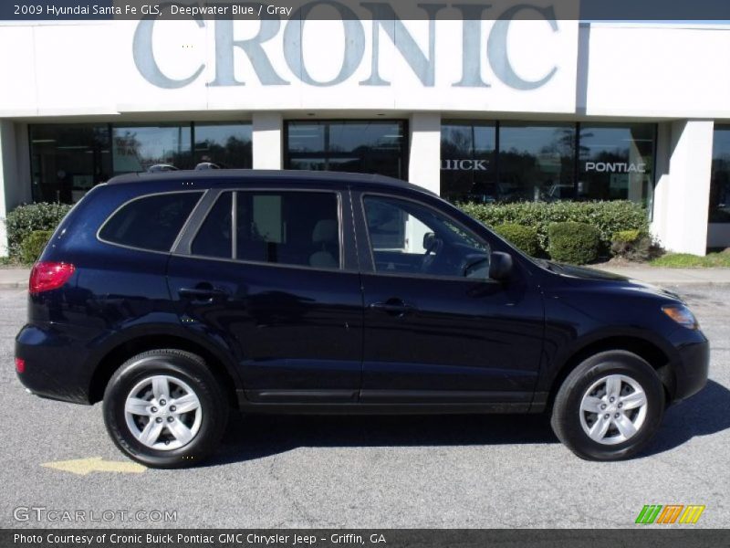 Deepwater Blue / Gray 2009 Hyundai Santa Fe GLS