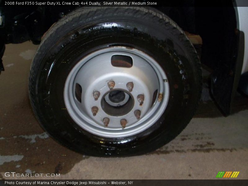 Silver Metallic / Medium Stone 2008 Ford F350 Super Duty XL Crew Cab 4x4 Dually