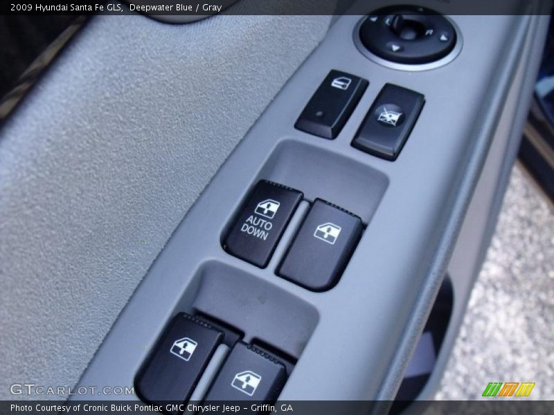 Deepwater Blue / Gray 2009 Hyundai Santa Fe GLS