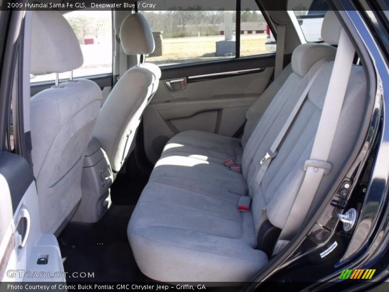 Deepwater Blue / Gray 2009 Hyundai Santa Fe GLS