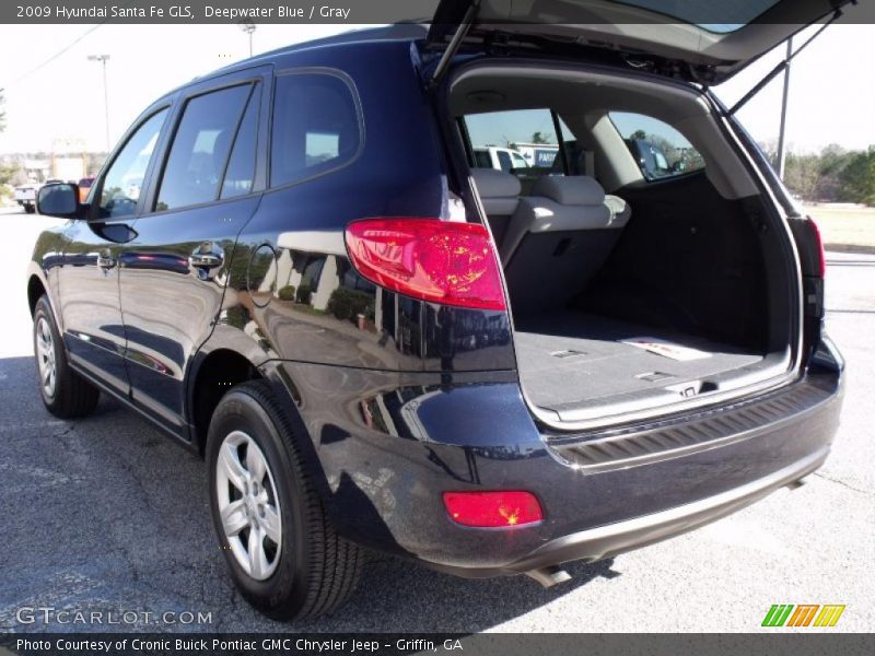 Deepwater Blue / Gray 2009 Hyundai Santa Fe GLS