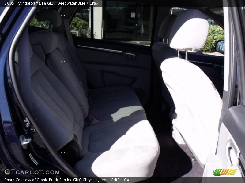 Deepwater Blue / Gray 2009 Hyundai Santa Fe GLS