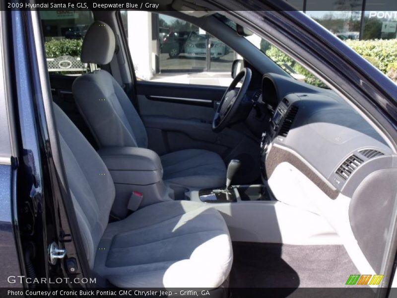 Deepwater Blue / Gray 2009 Hyundai Santa Fe GLS