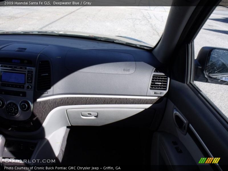 Deepwater Blue / Gray 2009 Hyundai Santa Fe GLS