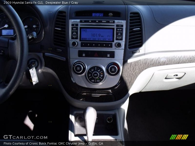 Deepwater Blue / Gray 2009 Hyundai Santa Fe GLS
