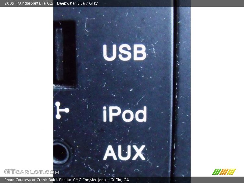 Deepwater Blue / Gray 2009 Hyundai Santa Fe GLS