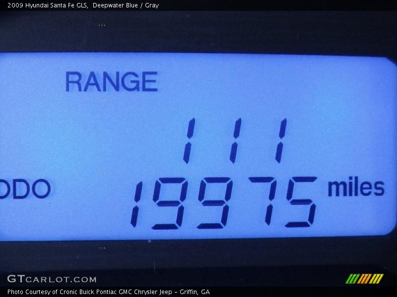 Deepwater Blue / Gray 2009 Hyundai Santa Fe GLS