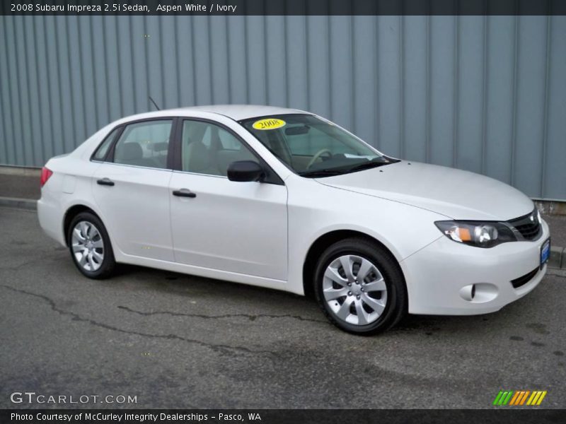 Aspen White / Ivory 2008 Subaru Impreza 2.5i Sedan