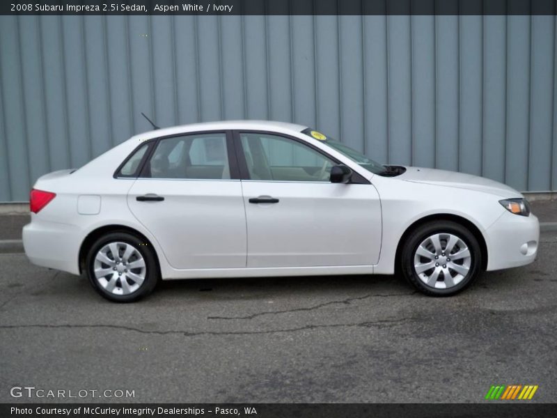 Aspen White / Ivory 2008 Subaru Impreza 2.5i Sedan