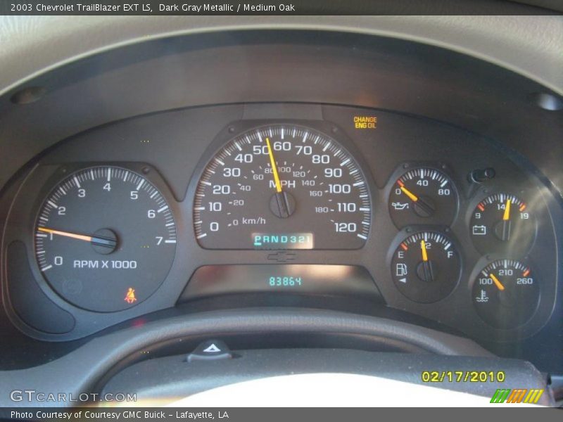 Dark Gray Metallic / Medium Oak 2003 Chevrolet TrailBlazer EXT LS