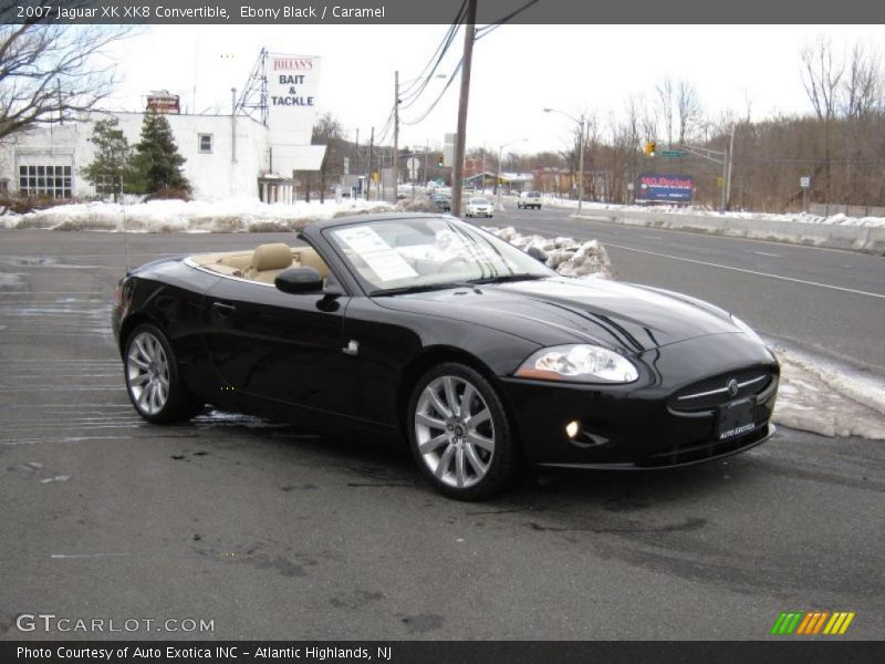 Ebony Black / Caramel 2007 Jaguar XK XK8 Convertible