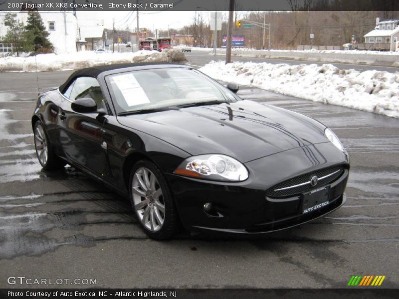 Ebony Black / Caramel 2007 Jaguar XK XK8 Convertible