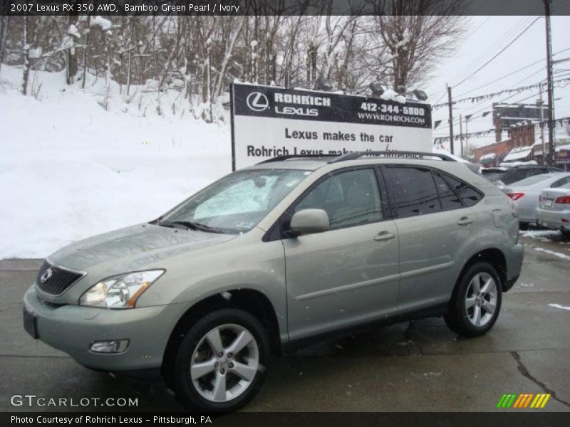 Bamboo Green Pearl / Ivory 2007 Lexus RX 350 AWD