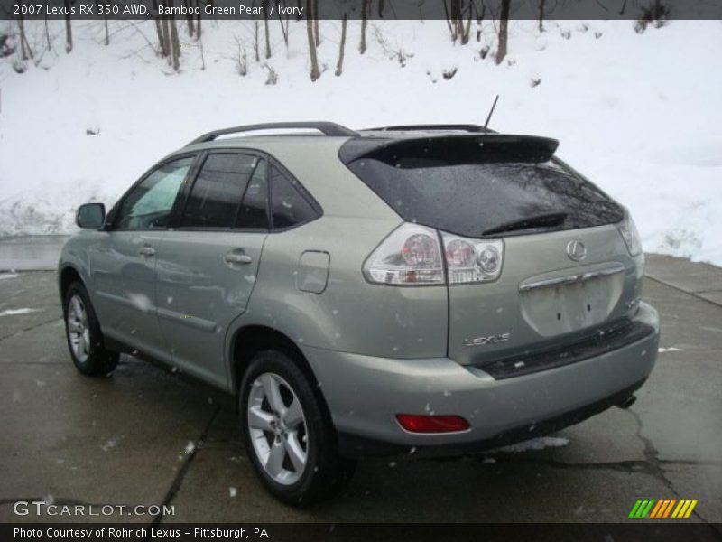Bamboo Green Pearl / Ivory 2007 Lexus RX 350 AWD