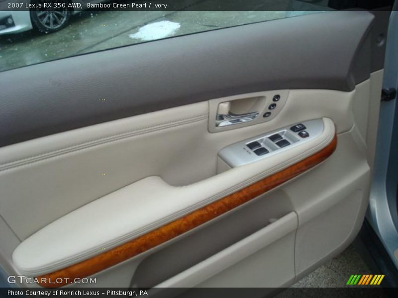 Bamboo Green Pearl / Ivory 2007 Lexus RX 350 AWD